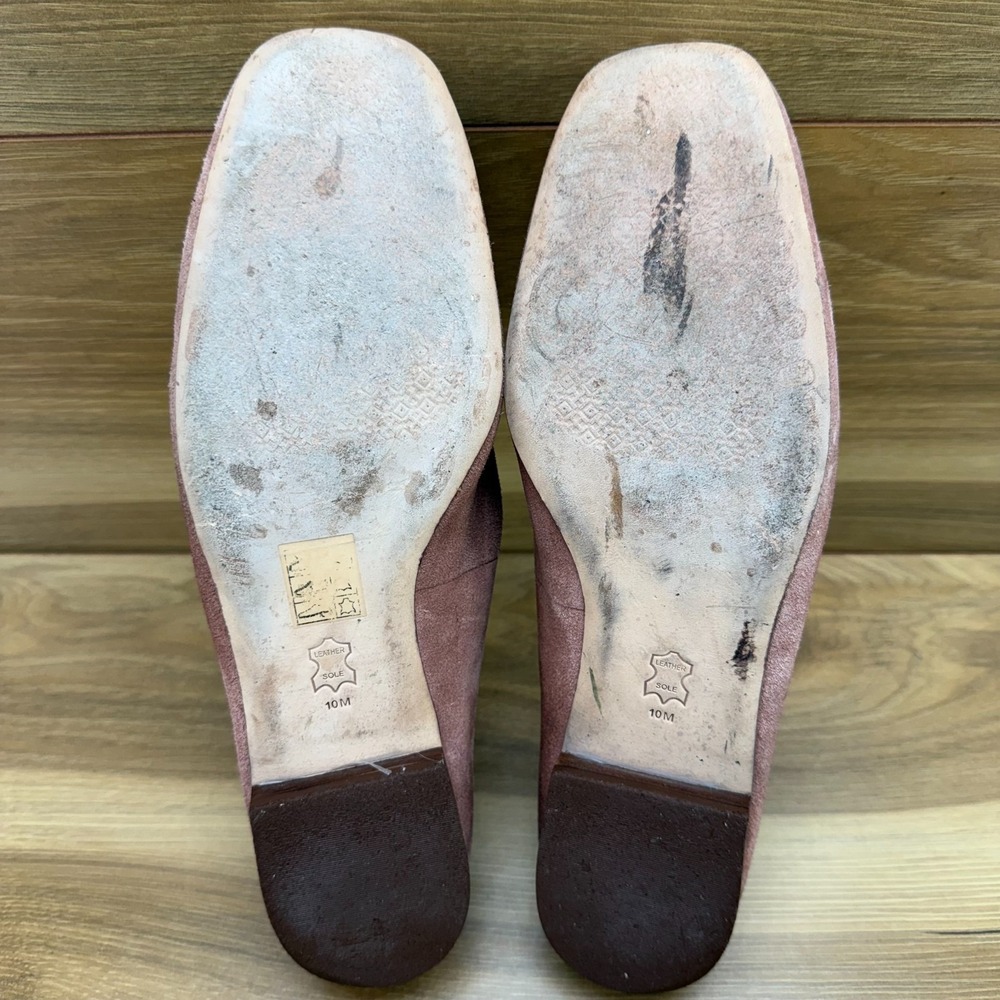 Tory Burch Metal Miller Loafers Mauve 10 M Pink Modern Office Casual Minimalist - Picture 9 of 11